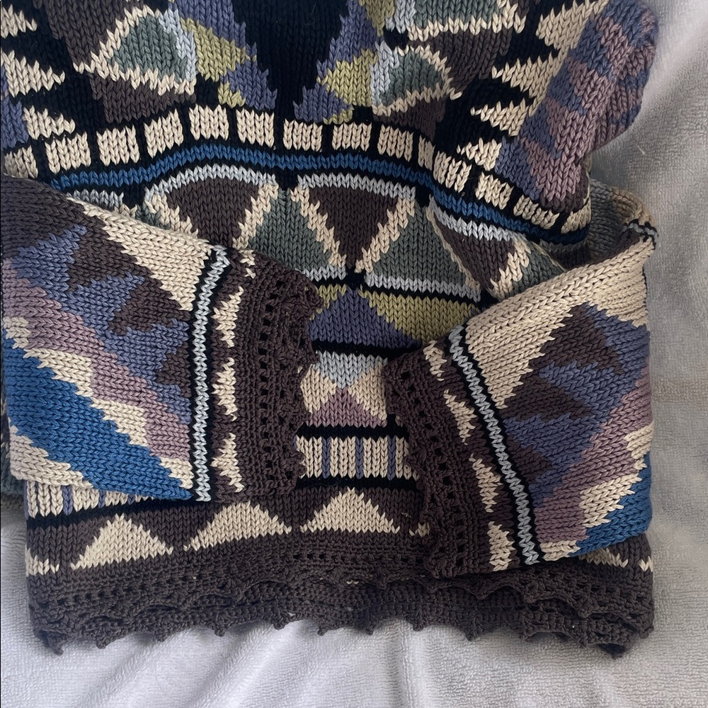 Peruvian Connection Multicolor V-Neck Sweater - Picture 3 of 3